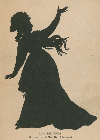 Silueta de Mrs Siddons de English School