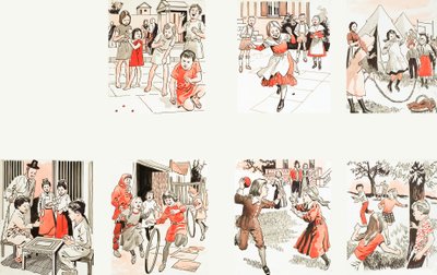 Juegos infantiles simples a lo largo de los años de English School