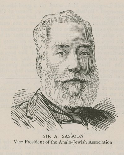 Sir A Sassoon, Vicepresidente de la Asociación Anglo-Judía de English School