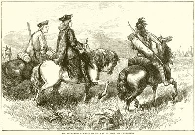 Sir Alexander Cumming en su camino para visitar a los Cherokees de English School