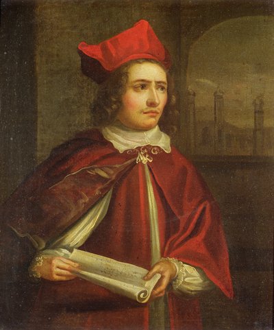 Sir Augustus Harris (1851-96) como el Cardenal Wolsey de English School