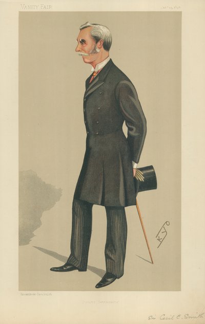 Sir Cecil Clementi Smith, Estrechos de los Establecimientos, 23 de enero de 1892, caricatura de Vanity Fair de English School