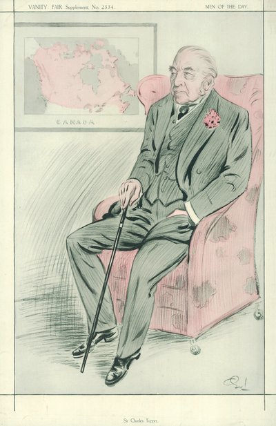 Sir Charles Tupper, 30 de julio de 1913, caricatura de Vanity Fair de English School
