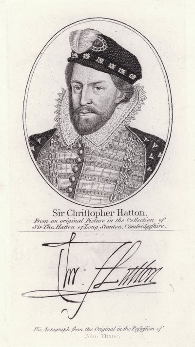 Sir Christopher Hatton, Lord Canciller de Inglaterra y favorito de la Reina Isabel I de English School