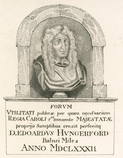 Sir Edward Hungerford, quien fue nombrado Caballero del Baño en la Coronación del Rey Carlos II de English School