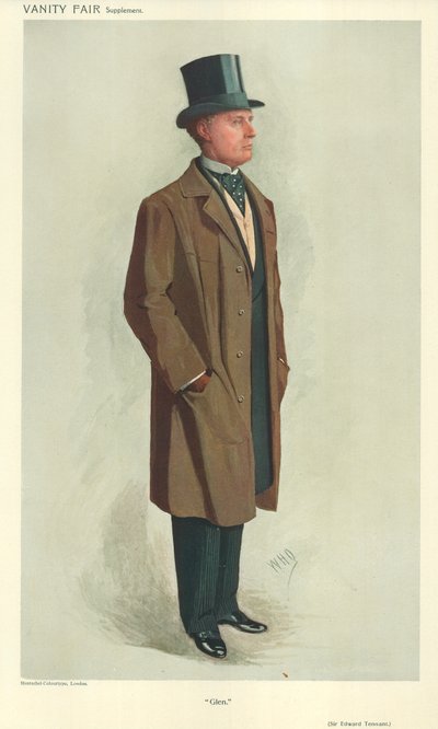Sir Edward Tennant, Glen, 2 de noviembre de 1910, caricatura de Vanity Fair de English School