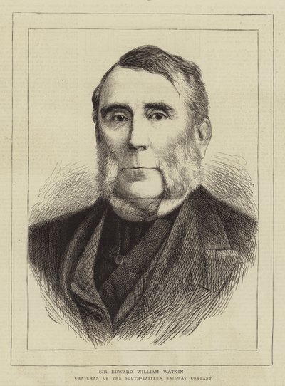 Sir Edward William Watkin (grabado) de English School