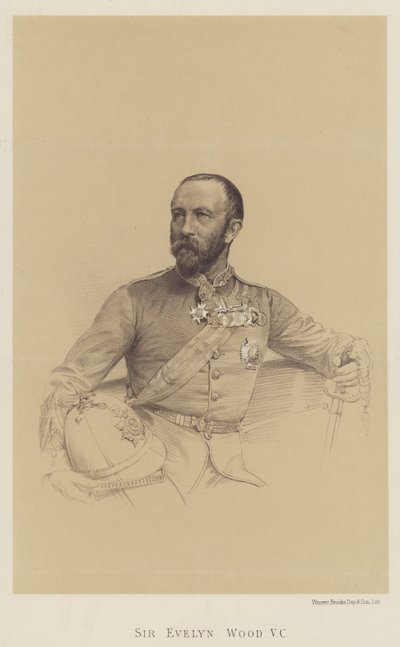 Sir Evelyn Wood, VC (litografía) de English School