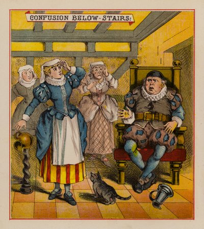 Sir Francis Drake y sus duendes (litografia en color) de English School