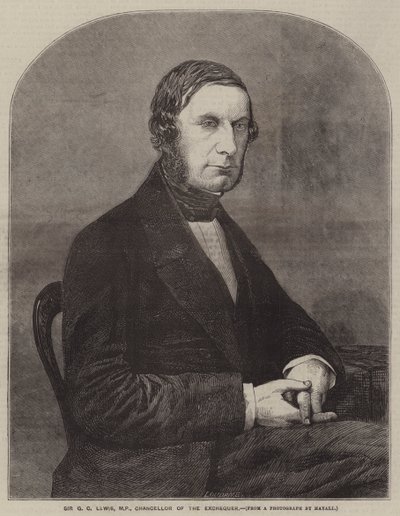 Sir G C Lewis, MP, Canciller del Exchequer de English School