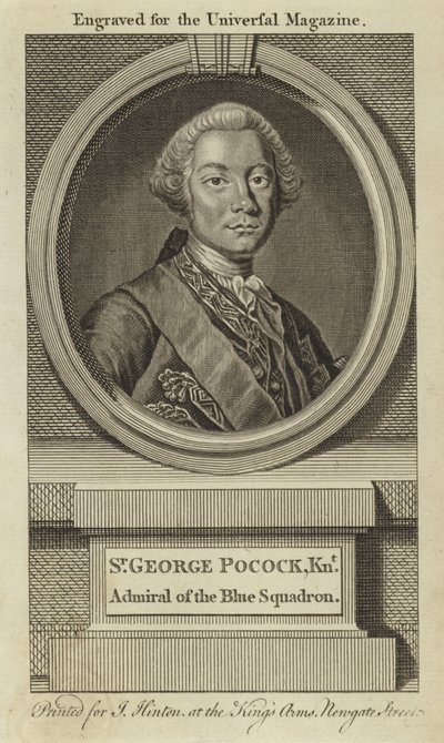 Sir George Pocock, Caballero, Almirante del Escuadrón Azul de English School