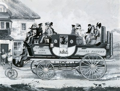 Segundo carruaje de vapor para pasajeros de Sir Goldsworthy Gurney de English School