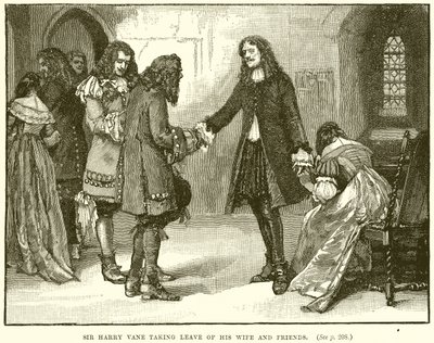 Sir Harry Vane despidiéndose de su esposa y amigos de English School