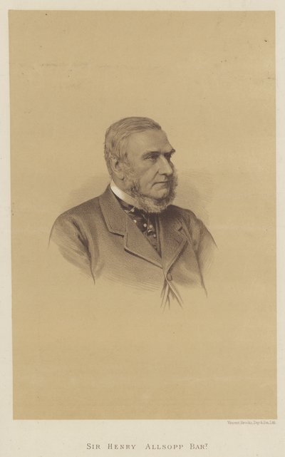 Sir Henry Allsopp, Baronet (litografía) de English School