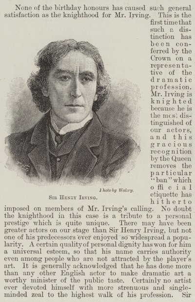 Sir Henry Irving de English School