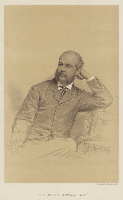 Sir Henry Tufton, Baronet (litografía) de English School