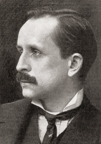 Sir James Matthew Barrie, de la revista The World and His Wife, publicado en 1907 de English School