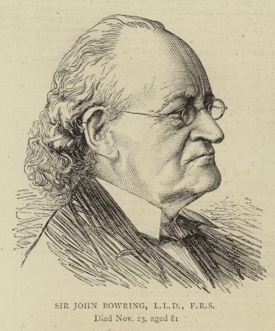 Sir John Bowring, LLD, FRS (grabado) de English School