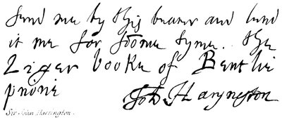 Sir John Harrington de English School