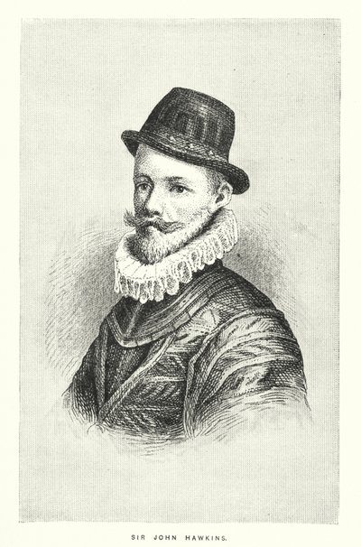 Sir John Hawkins (grabado) de English School