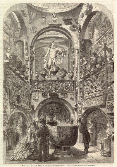 Museo de Sir John Soane en Lincolns-Inn-Fields: la sala del sarcófago de English School