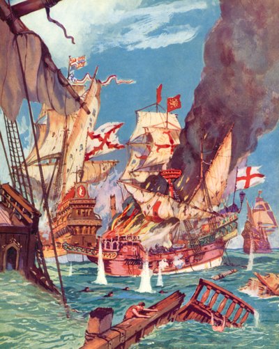 Sir Richard Grenville, Batalla de Flores de English School
