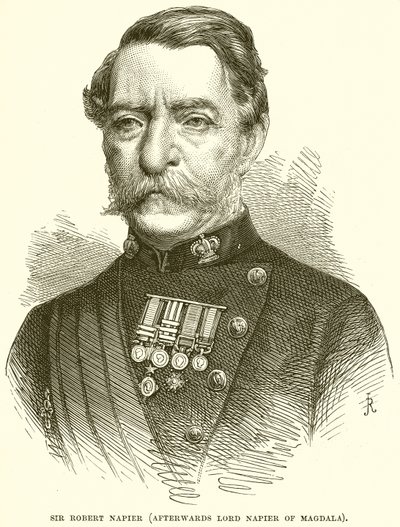 Sir Robert Napier (posteriormente Lord Napier de Magdala) de English School