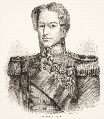 Sir Robert Sale, ilustración de la Historia Ilustrada de Inglaterra de Cassell de English School