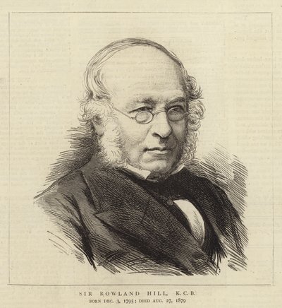 Sir Rowland Hill, KCB (grabado) de English School