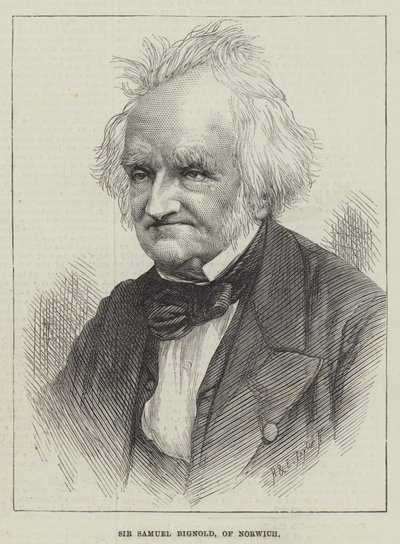 Sir Samuel Bignold, de Norwich (grabado) de English School