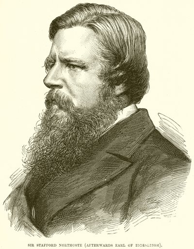 Sir Stafford Northcote (posteriormente Conde de Iddesleigh) de English School