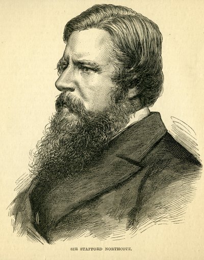 Sir Stafford Northcote, 1º Conde de Iddesleigh (1818-87) de English School