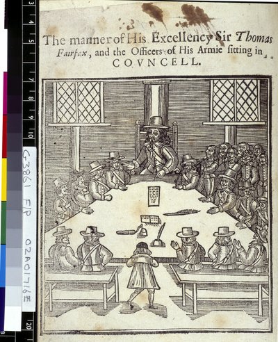Sir Thomas Fairfax (1612-71) y el Consejo General del Ejército Parlamentario de English School