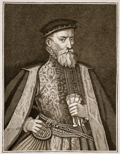 Sir Thomas Gresham, ilustración de la Historia Ilustrada de Inglaterra de Cassell de English School