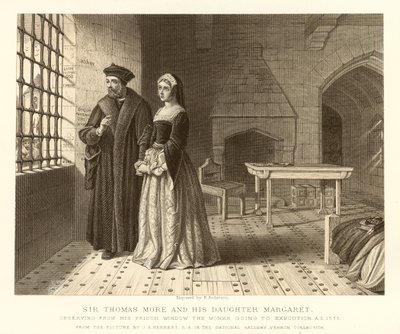 Sir Thomas More y su hija Margaret de English School