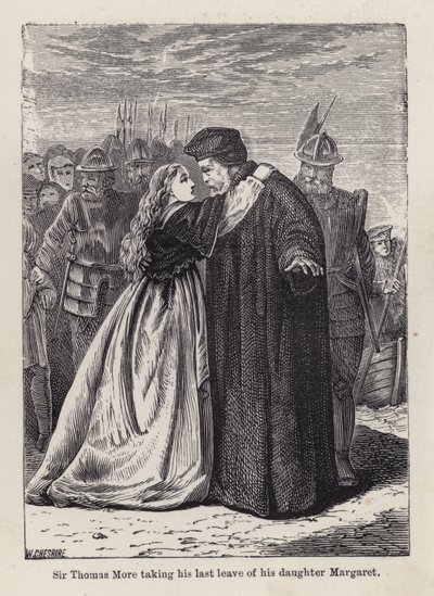 Sir Thomas More despidiéndose de su hija Margaret Roper de English School