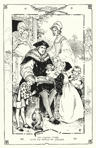 Sir Thomas More con su familia en Chelsea de English School