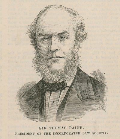 Sir Thomas Paine, presidente de la Sociedad de Derecho Incorporada de English School