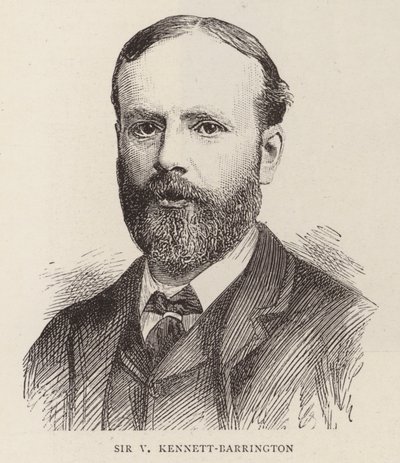 Sir V Kennett-Barrington (grabado) de English School