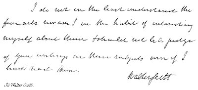 Sir Walter Scott de English School