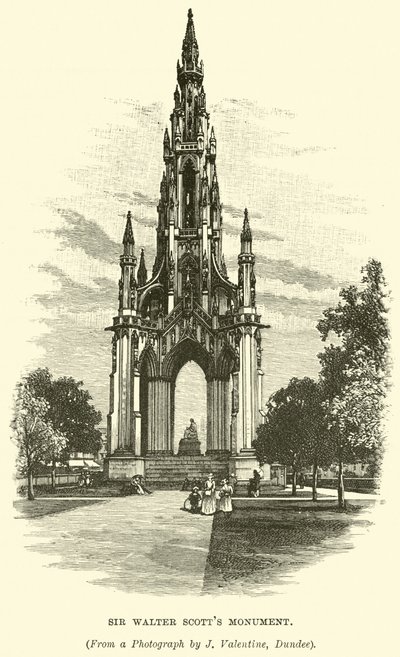 Monumento a Sir Walter Scott de English School