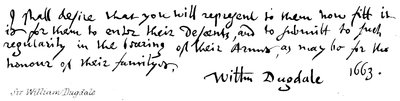 Sir William Dugdale de English School