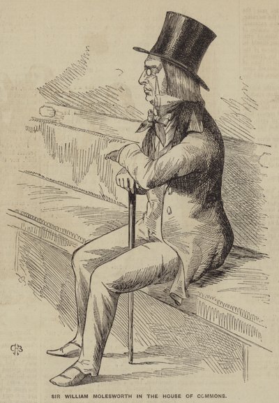 Sir William Molesworth en la Cámara de los Comunes de English School