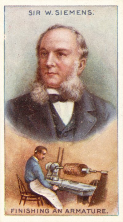 Sir William Siemens, terminando un Armadura de English School