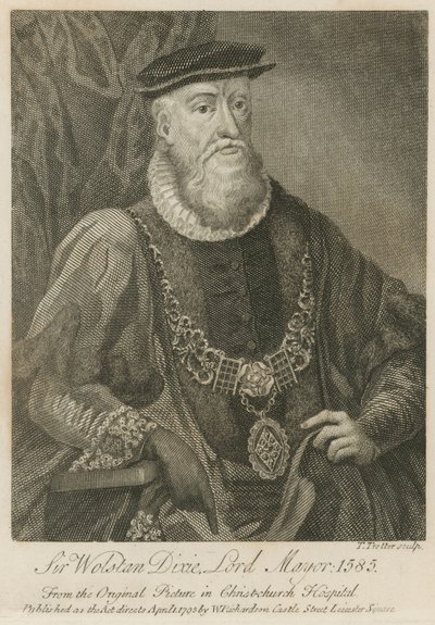 Sir Wolstan Dixie, Alcalde de Londres, 1586 de English School