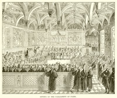 Sesión del parlamento de París de English School