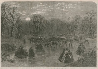 Patinaje en el Serpentine a la luz de las antorchas de English School