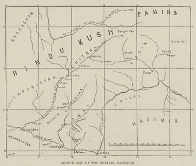 Mapa Esquemático de la Campaña de Chitral de English School