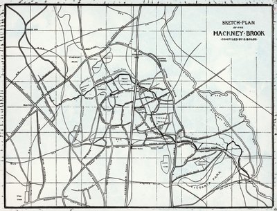 Plano del arroyo Hackney, compilado por E. Bolus de English School