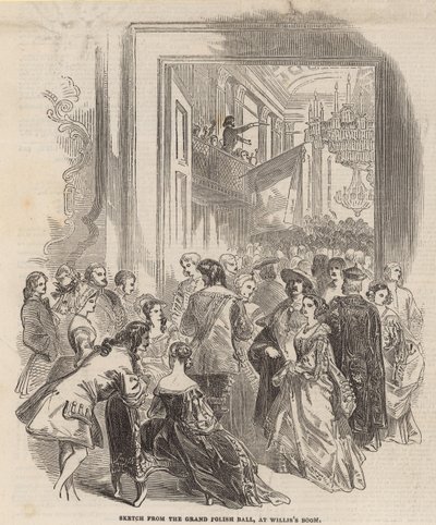 Boceto del Gran Salón Polaco en la Sala de Willis de English School